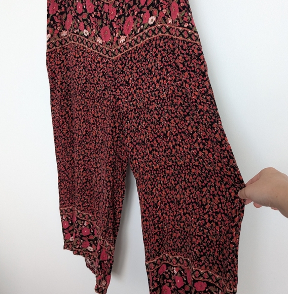 Free People Bohemian Country Sleveless Culotte Jumpsuit Sz M - Picture 3 of 15